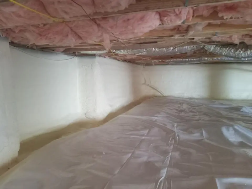 Crawl space encapsulation with closed-cell spray foam for Attic Insulation in Allendale